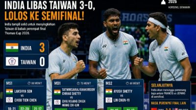 Duel Sengit Berujung Manis, India Sikat Taiwan di Perempat Final