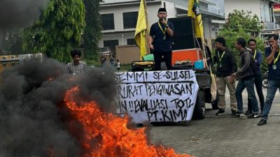 Ricuh Demo PT KIMA, Kader SEMMI Dilarikan ke Rumah Sakit Usai di Hantam APAR