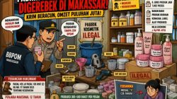 Cantik Sesaat, Kulit Tamat: Pabrik Krim ‘Maut’ Digerebek di Makassar, Produk Senilai Rp700 Juta Disita Polisi