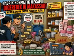 Cantik Sesaat, Kulit Tamat: Pabrik Krim ‘Maut’ Digerebek di Makassar, Produk Senilai Rp700 Juta Disita Polisi