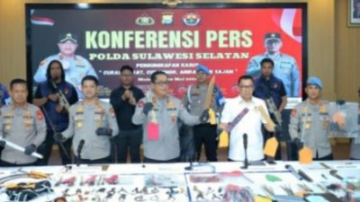 Busur dan Sajam Membanjiri Jalanan Makassar, Polda Sulsel Ungkap Fakta Mengerikan