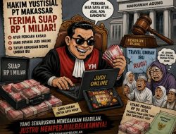 HAKIM PT MAKASSAR DIPECAT! Suap Rp1 Miliar Dipakai Judi Online dan Tutupi Bisnis Keluarga