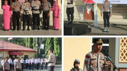 Jelang Purnatugas, Dua Personel Polres Bone Terima Kenaikan Pangkat Pengabdian dari Kapolres