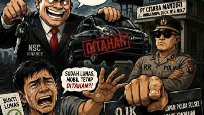Tunggakan Lunas, Mobil Tetap Ditahan! OJK Diminta Tindak Tegas NSC Finance, Propam Polda Sulsel Usut Oknum Polisi “RR”