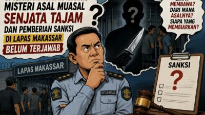 Di Tengah Bantahan Isu Narkoba, Misteri Asal Muasal Senjata Tajam dan Pemberian Sanksi di Lapas Makassar Belum Terjawab