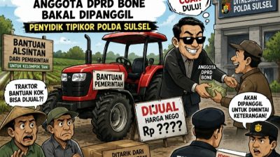 Traktor Bantuan Petani Diduga Dijual, Anggota DPRD Bone Bakal Dipanggil Penyidik Tipikor Polda Sulsel
