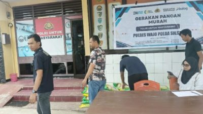 Kapolsek Tanasitolo Gelar Pangan Murah, 2 Ton Beras SPHP Terjual di Hari Pertama