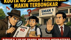 Kuota 40 SMAN 1 Makassar Makin Terbongkar, Siswa Diduga Lulus Tanpa Pernah Mendaftar