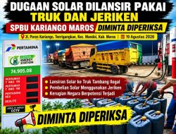 Dugaan Solar Dilansir Pakai Truk dan Jeriken, SPBU Kariango Maros Diminta Diperiksa