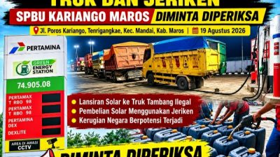 Dugaan Solar Dilansir Pakai Truk dan Jeriken, SPBU Kariango Maros Diminta Diperiksa