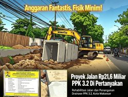 Anggaran Fantastis, Fisik Minim! Proyek Jalan Rp21,6 Miliar PPK 3.2 Di Pertanyakan