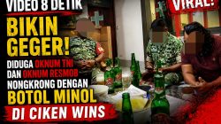 Video 8 Detik Bikin Geger, Diduga Oknum TNI dan Oknum Resmob  Nongkrong dengan Botol Minol di Ciken Wins