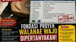 Fondasi Proyek Walanae Wajo Dipertanyakan, Rp17,77 Miliar Terancam Sia-Sia?