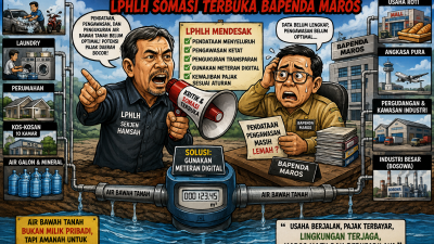 Pemanfaatan Air Bawah Tanah di Maros Disorot, LPHLH Somasi Terbuka Bapenda: Jangan Biarkan Potensi Pajak Menguap