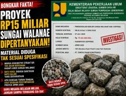 Proyek Rp15 Miliar Sungai Walanae Dipertanyakan, Material Diduga Tak Sesuai Spesifikasi