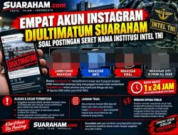 Empat Akun Instagram Diultimatum SuaraHam Soal Postingan Seret Nama Institusi Intel TNI
