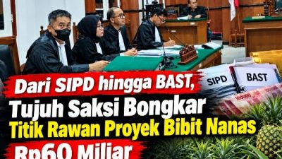 Dari SIPD hingga BAST, Tujuh Saksi Bongkar Titik Rawan Proyek Bibit Nanas Rp60 Miliar