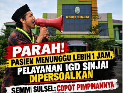 Parah! Pasien Menunggu Lebih 1 Jam, Pelayanan IGD Sinjai Dipersoalkan, SEMMI Sulsel: Copot Pimpinannya