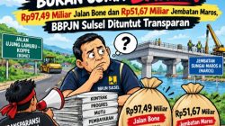 Bukan Cuma Barru! Rp97,49 Miliar Jalan Bone dan Rp51,67 Miliar Jembatan Maros, BBPJN Sulsel Dituntut Transparan