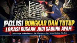 Respons Informasi Masyarakat, Polisi Akhirnya Bongkar dan Tutup Lokasi Dugaan Sabung Ayam di Ponceng,
