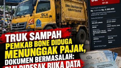 Truk Sampah Pemkab Bone Diduga Menunggak Pajak, Dokumen Bermasalah: DLH Didesak Buka Data